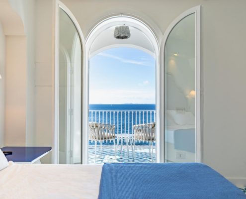 Villa Biancalisa, villa lussuosa in Penisola Sorrentina, Camera da letto vista mare